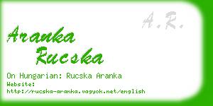 aranka rucska business card